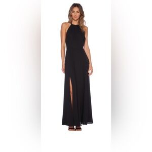 Elegant Black Halter Maxi Dress- x Naven High Times Maxi Dress NBD